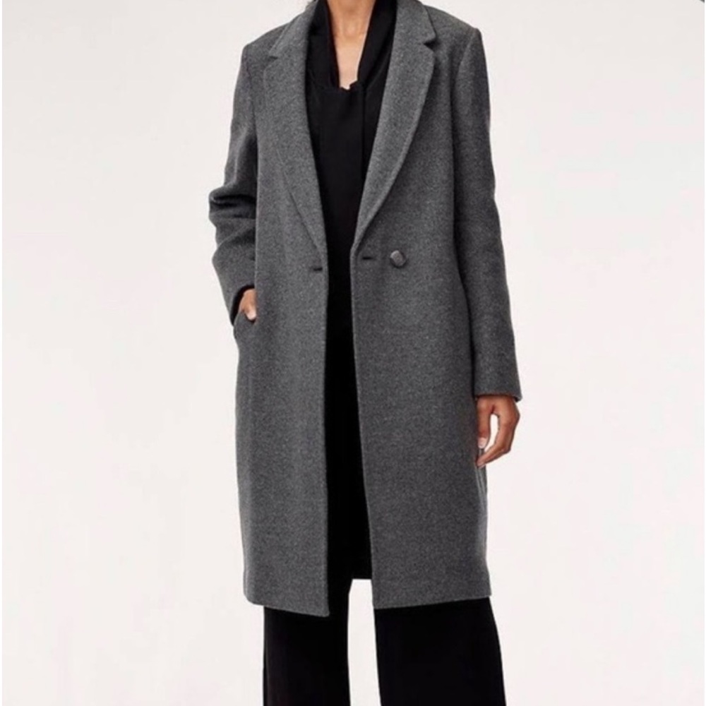 NWT Aritzia Babaton Grey The Stedman Wool Coat